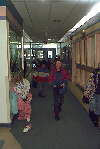 click to see the students rushing to class