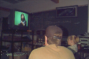 students watching suicide prevention video